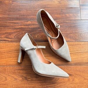 Franco Sarto | Taupe Suede Heels with straps